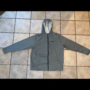 Nike Dry-fit XL Mens zip up gray hoodie great condition!!